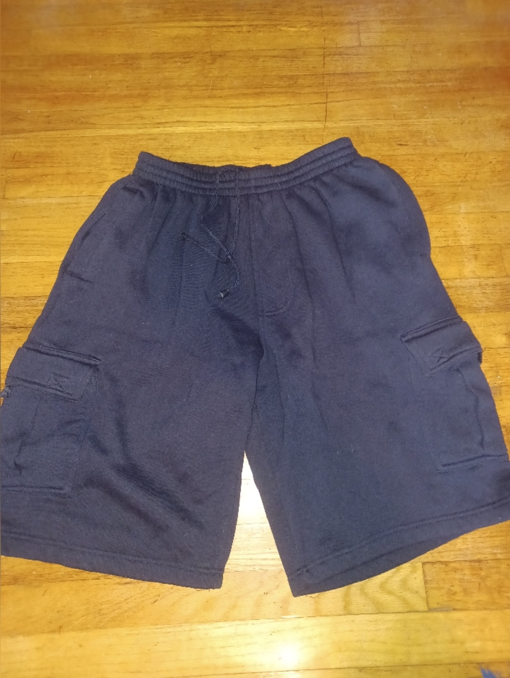 Men's Navy Cargo Sweatshorts - Casual Comfort